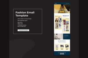 Fashion HTML Marketing Template for Email Marketing Software